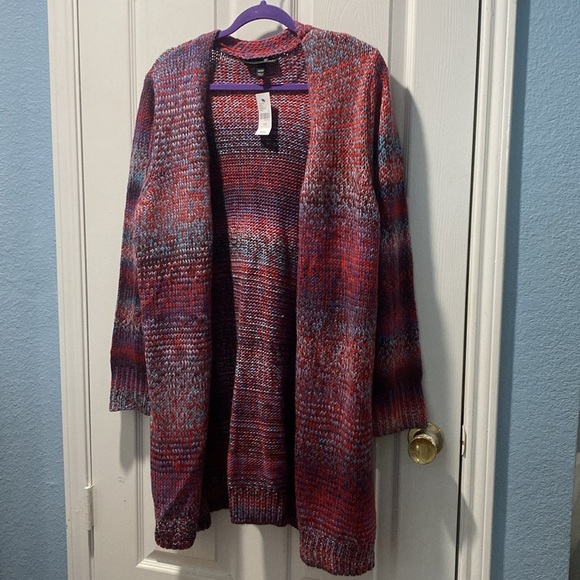 Open-Front Spacedye Cardigan Size 18/20 - Picture 3 of 7